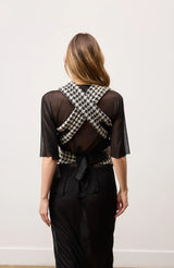 Arkemis Lumi Baby Carrier - Elegante e Confortável - Pied de Poule Preto