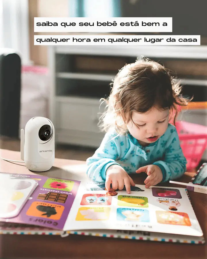 Vision Baby – Monitor de Bebê com Tela HD, Visão Noturna e Alertas Inteligentes