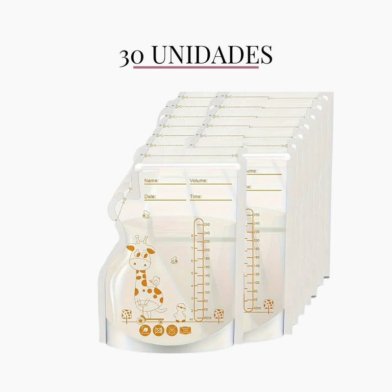 Sacos para Armazenamento de Leite Materno – 250mL com Vedação Segura